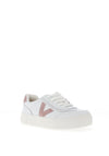 Drilleys Fleece Lined Platform Trainers, Pink Daisy