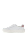 Drilleys Fleece Lined Platform Trainers, Pink Daisy