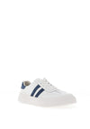 Drilleys Fifty Side Stripe Leather Trainers, White