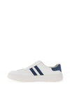 Drilleys Fifty Side Stripe Leather Trainers, White