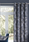 EA Design Bavaria Interlined 90”x90” Eyelet Curtains, Midnight