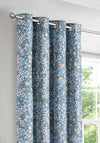 EA Design Valencia Interlined 90”x 90” Eyelet Curtains, Blue