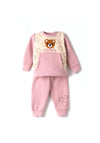 Ebita Baby Girl Happy Teddy Tracksuit, Pink