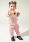 Ebita Baby Girl Happy Teddy Tracksuit, Pink