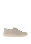 Ecco Classic Leather Laced Trainers, Grey