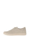 Ecco Classic Leather Laced Trainers, Grey