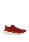 Ecco Biom 2.2 Leather Lace Up Trainers, Red