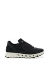 Ecco Leather Lace Up Trainers, Black