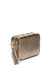 Elie Beaumont Crossbody Tassel Bag with Champagne Strap, Bronze