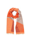 Elie Beaumont Geometric Print Scarf, Beige and Orange