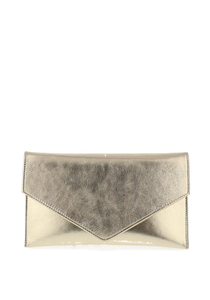 Metallic gold outlet clutch bag