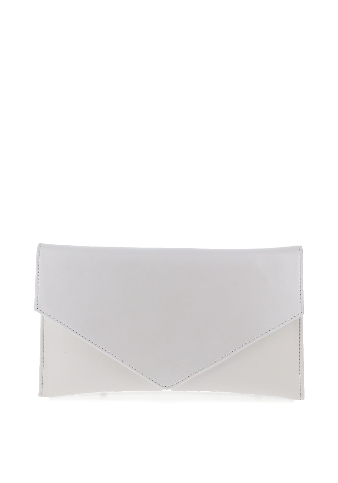 Emis Leather Envelope Clutch Bag, White Pearl - McElhinneys