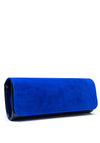 Emis Suede and Patent Clutch Bag, Cobalt Blue