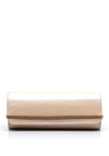 Emis Leather Embellished Clutch Bag, Rose Gold