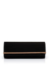 Emis Suede Embellished Clutch Bag, Black