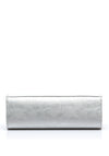 Emis Suede Bow Clutch Bag, Silver