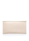 Emis Leather Envelope Clutch Bag, Beige