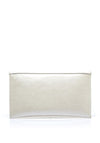 Emis Leather Envelope Clutch Bag, Ecru Pearl