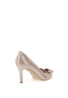 Emis Shimmer Pointed Bow Toe Heels, Champagne