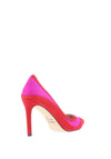 Emis Colour Block Panel Suede Court Shoes, Red & Fuchsia