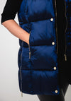 Leon Collection Padded Hooded Gilet, Navy