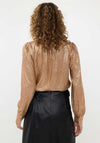 EsQualo Fancy Foil Blouse, Bronze