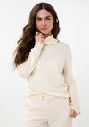 EsQualo Embellished Polo Neck Jumper, Beige