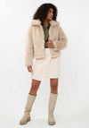 EsQualo Faux Fur Jacket, Beige