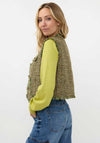 Esqualo Tweed Boucle Gilet, Green