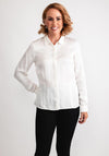 Eva Kayan Satin Long Sleeve Shirt, White