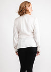 Eva Kayan Satin Long Sleeve Shirt, White