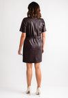 Eva Kayan Faux Leather Shirt Dress, Brown