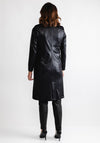 Eva Kayan Faux Leather Long Jacket, Black