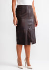 Eva Kayan Faux Leather Pencil Skirt, Brown