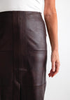 Eva Kayan Faux Leather Pencil Skirt, Brown