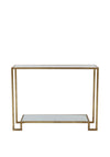 Fern Cottage Contemporary Console Table With Shelf, Gold