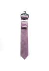 Fletcher’s Gallery Geo Diamond Print Tie & Pocket Square Set, Pink