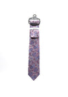 Fletcher’s Gallery Floral Paisley Print Tie & Pocket Square Set, Lilac