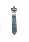 Fletcher’s Gallery Floral Paisley Print Tie & Pocket Square Set, Blue