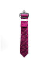 Fletcher’s Gallery Pin Dot Print Tie & Pocket Square Set, Raspberry