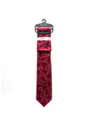 Fletcher’s Gallery Ditsy Floral Print Tie & Pocket Square Set, Red