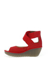 Fly London Yefi Elasticated Criss Cross Sandals, Lipstick Red