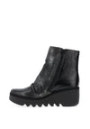 Fly London Metallic Wedge Ankle Boots, Black