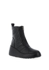 Fly London Zip Front Wedge Boots, Black