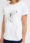 Fransa Creative Graphic T-Shirt, White