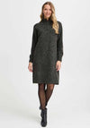 Fransa Sanny Quarter Zip Jumper Dress, Charcoal Melange