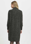 Fransa Sanny Quarter Zip Jumper Dress, Charcoal Melange