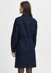 Fransa Chicago Denim Shirt Dress, Raw Blue Denim