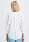 Fransa Angela Broderie Anglaise Blouse, White