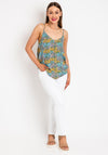 Fransa Floral Cami Top, Blue Multi